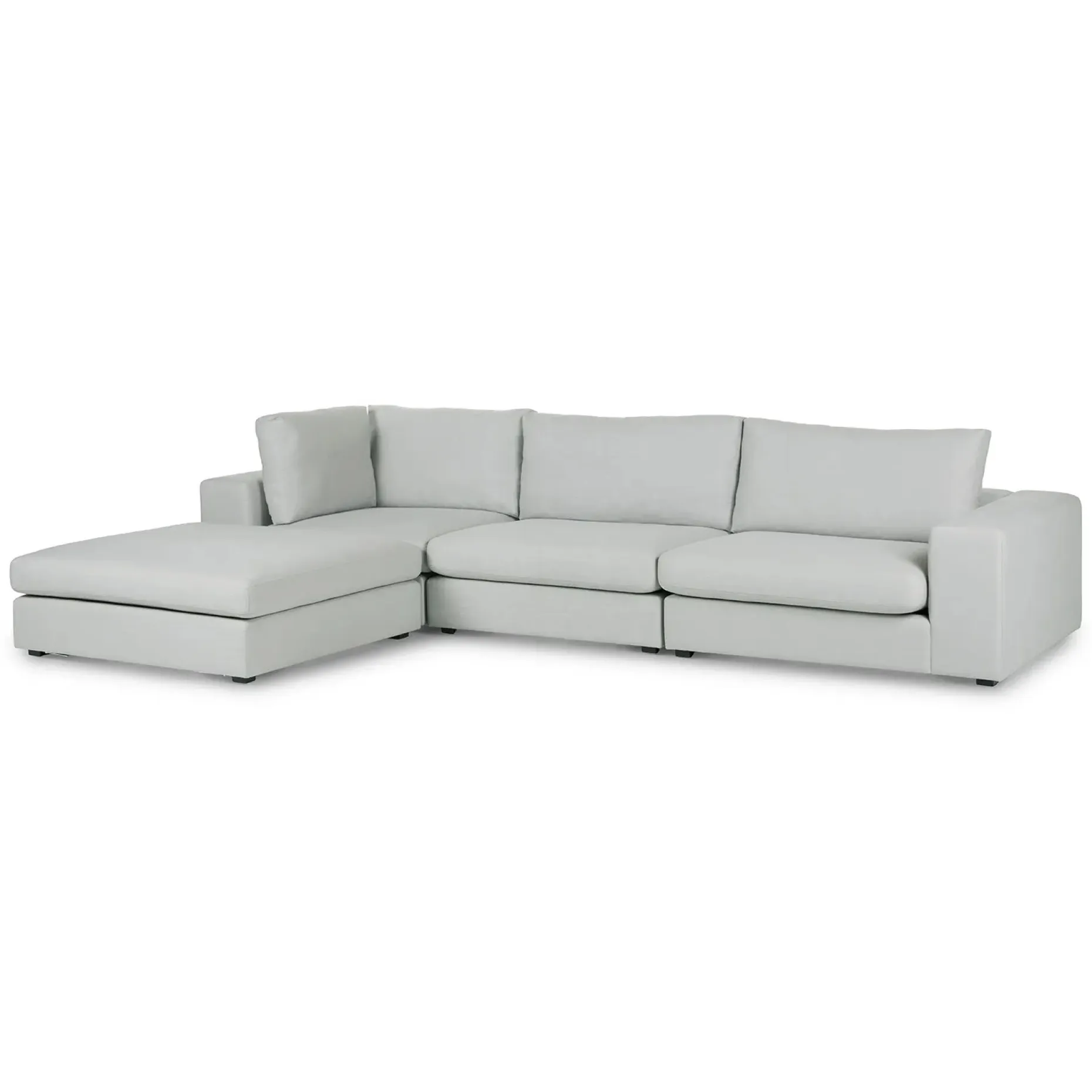 Beta 133.5" Left Modular Sectional - Welsh Gray
