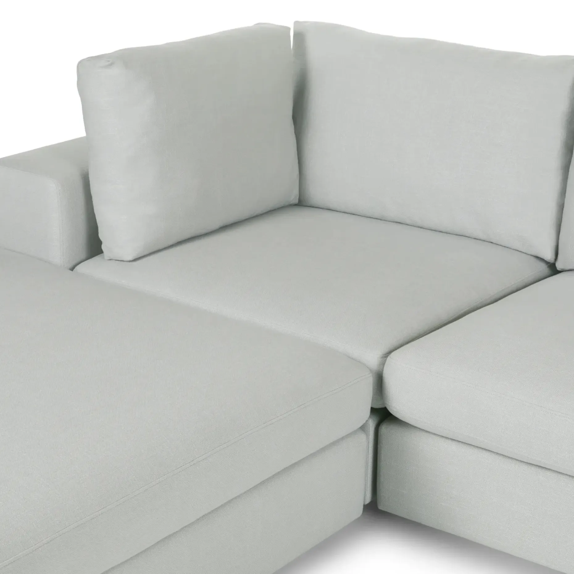 Beta 133.5" Left Modular Sectional - Welsh Gray