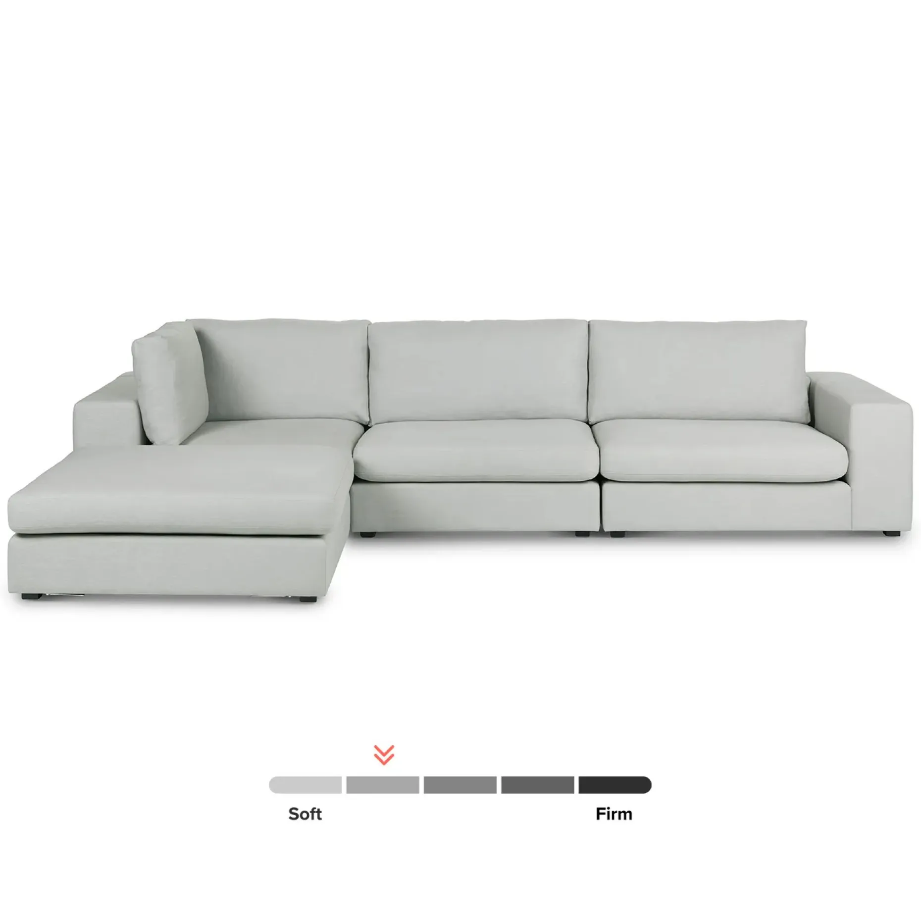 Beta 133.5" Left Modular Sectional - Welsh Gray