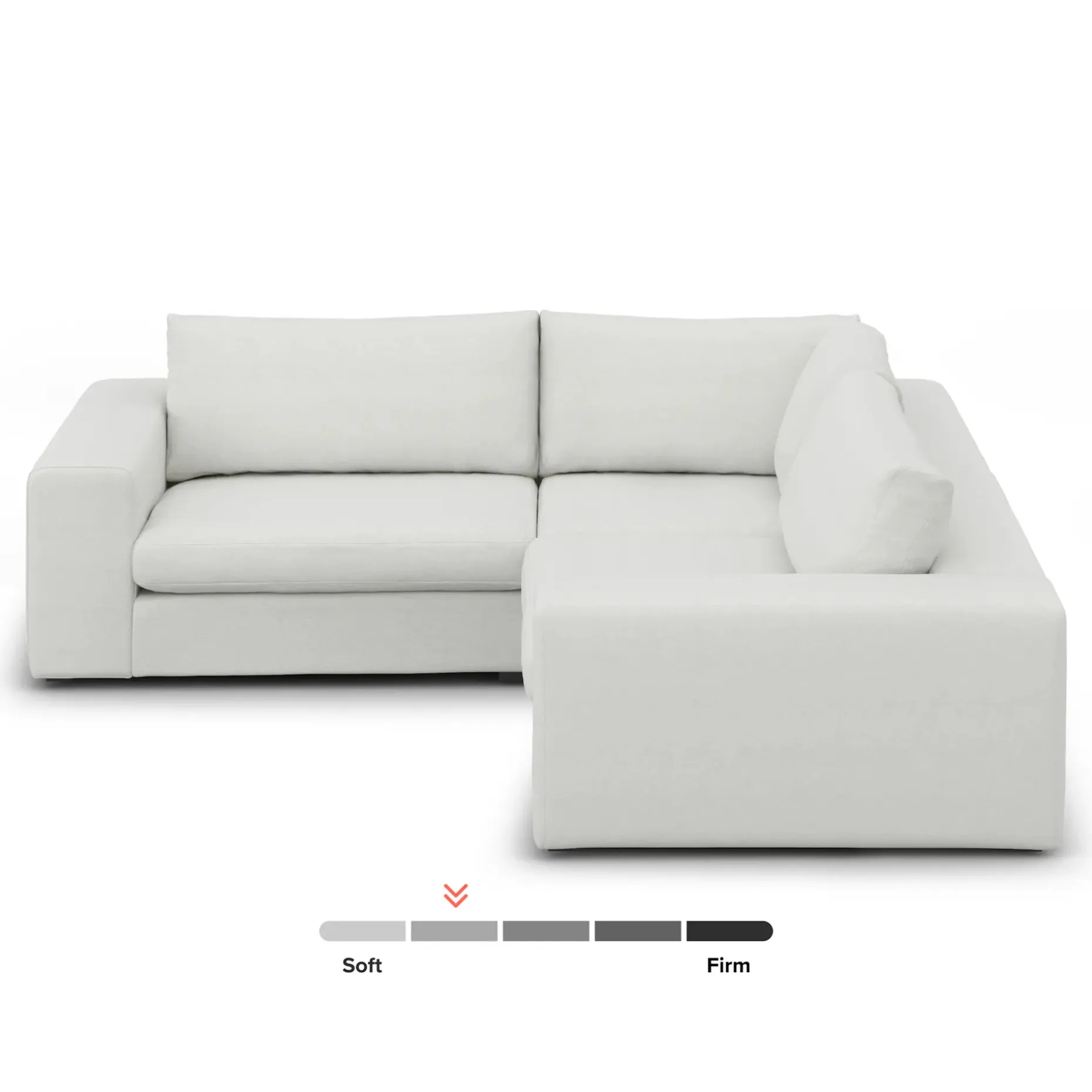 Beta 94" Modular Corner Sectional - Quartz White