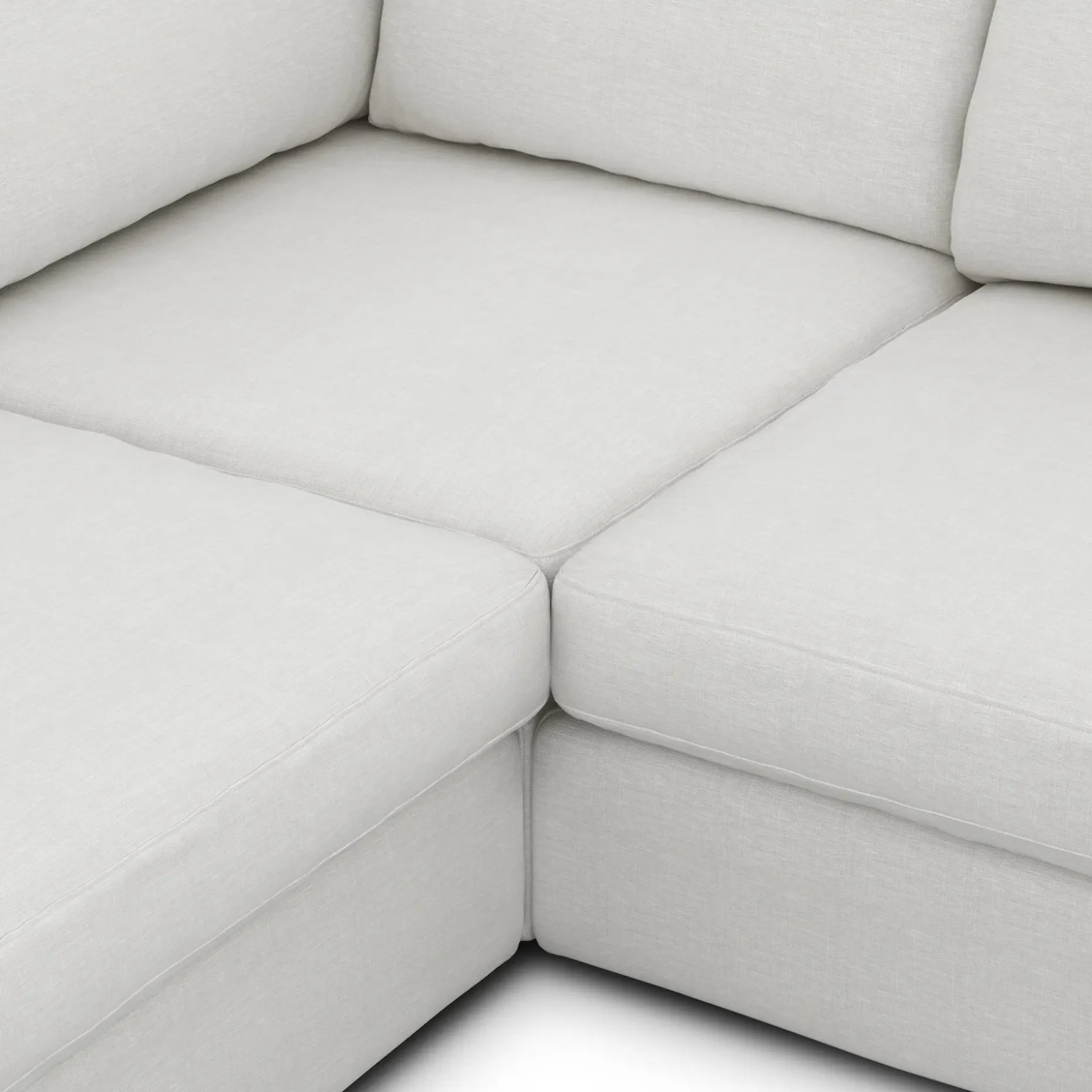 Beta 94" Modular Corner Sectional - Quartz White