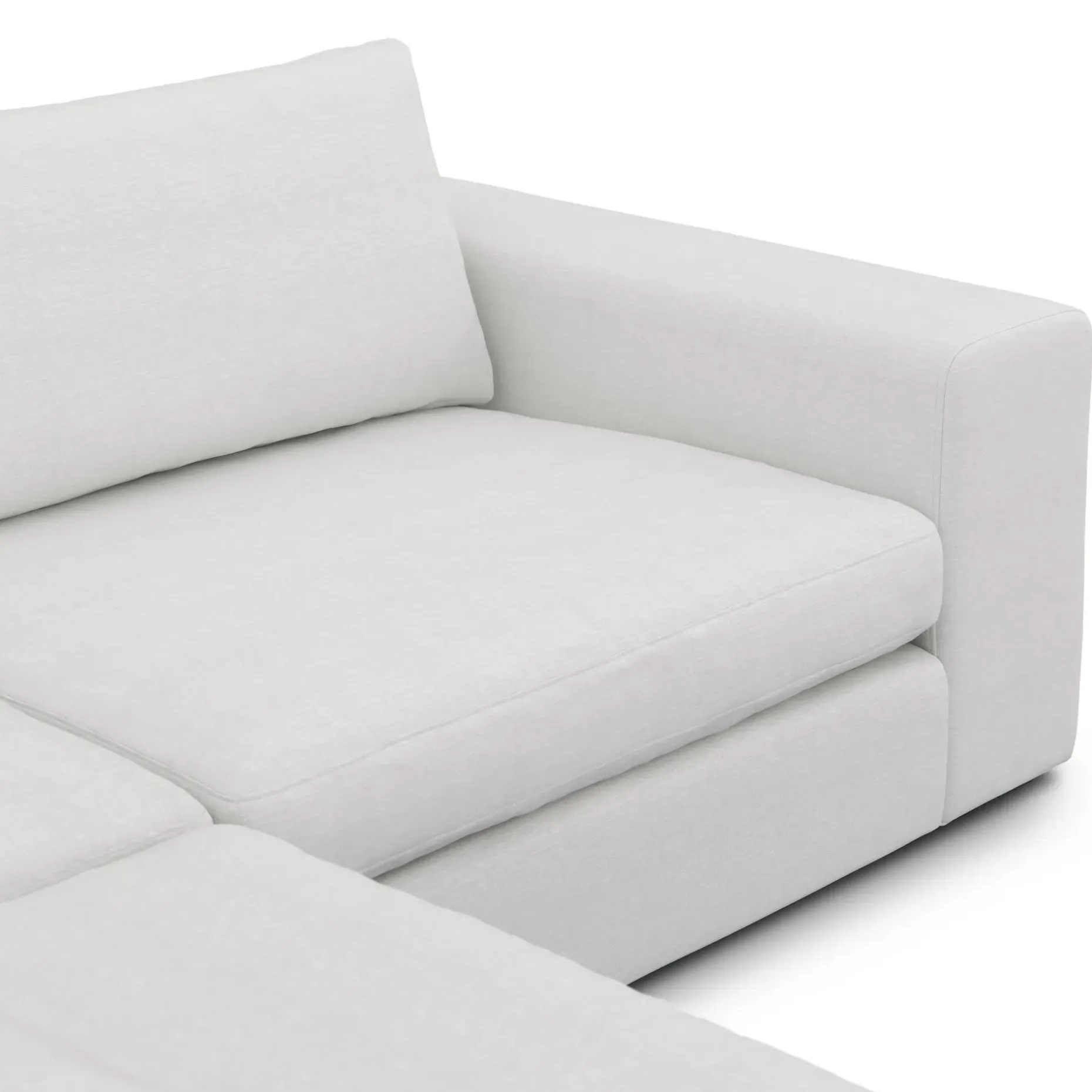 Beta 94" Modular Corner Sectional - Quartz White