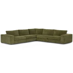 Beta 133.5" Modular Corner Sectional - Cypress Green