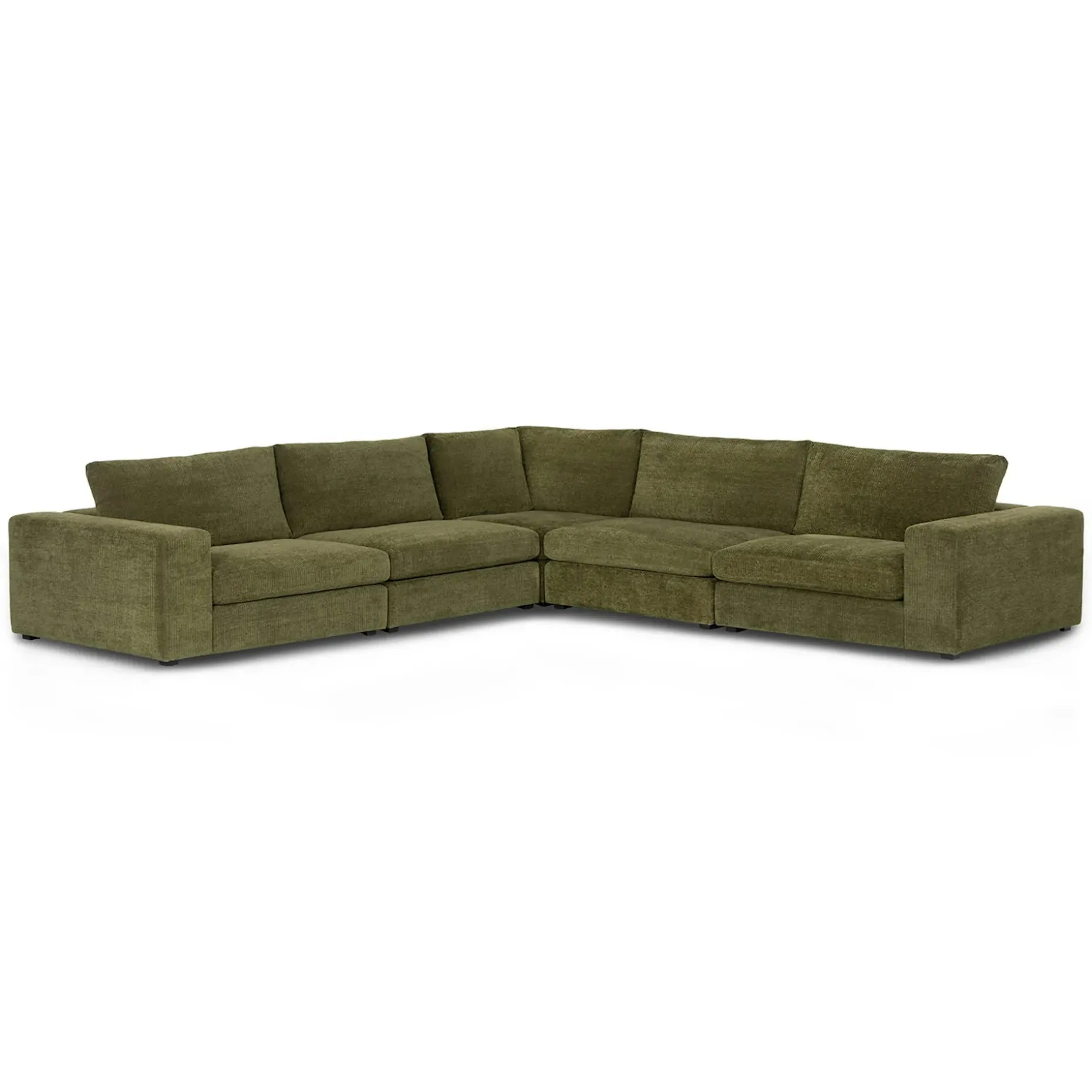 Beta 133.5" Modular Corner Sectional - Cypress Green