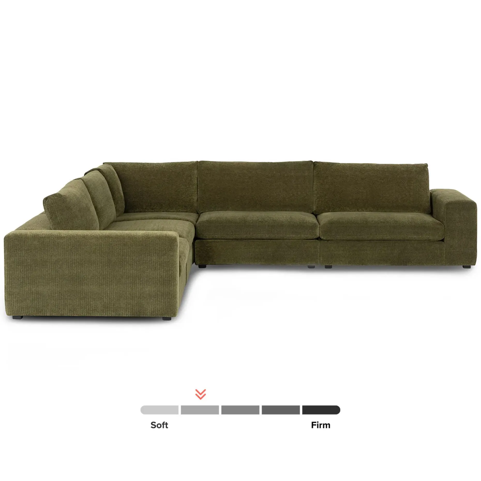 Beta 133.5" Modular Corner Sectional - Cypress Green