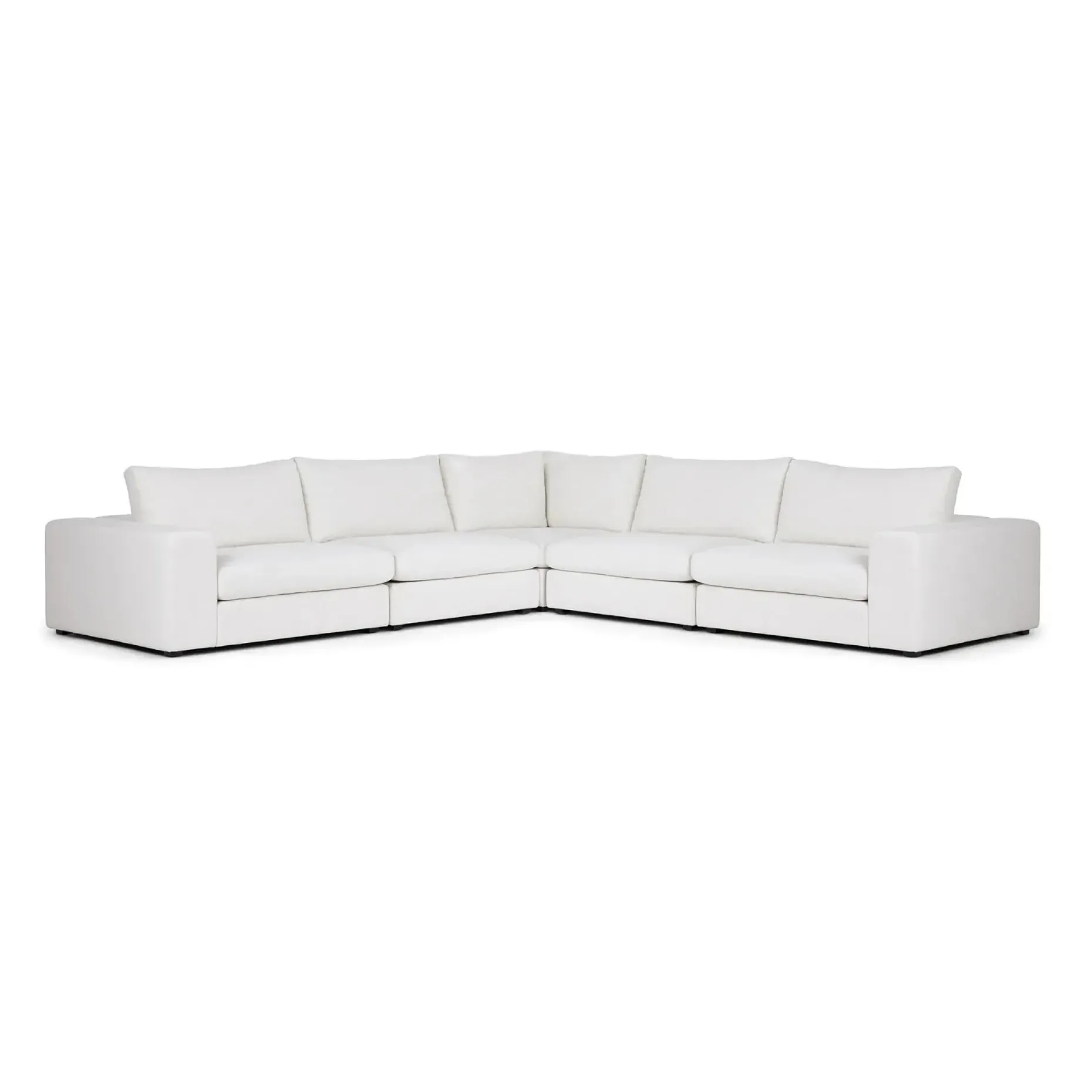 Beta 133.5" Modular Corner Sectional - Quartz White
