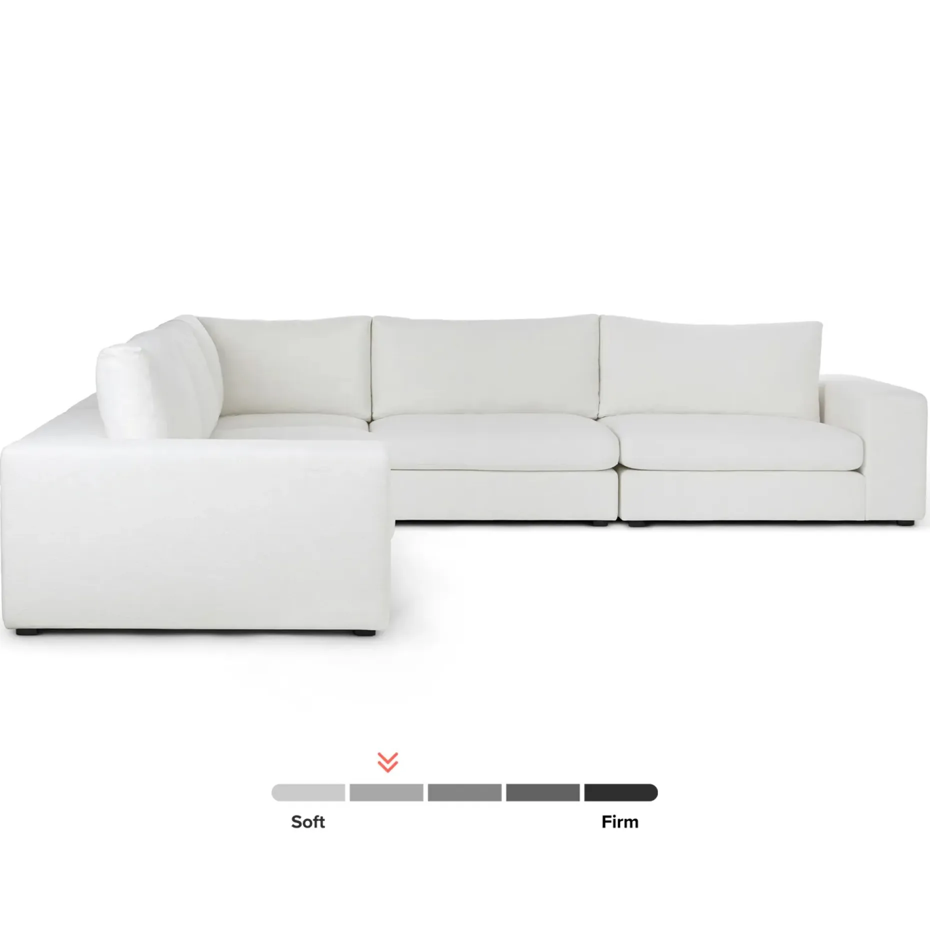 Beta 133.5" Modular Corner Sectional - Quartz White
