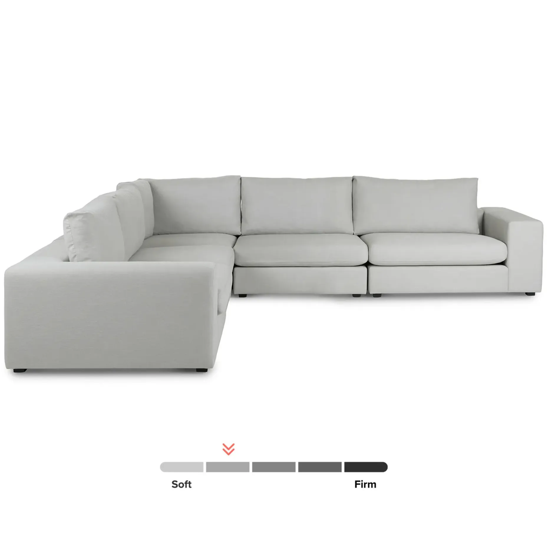 Beta 133.5" Modular Corner Sectional - Welsh Gray