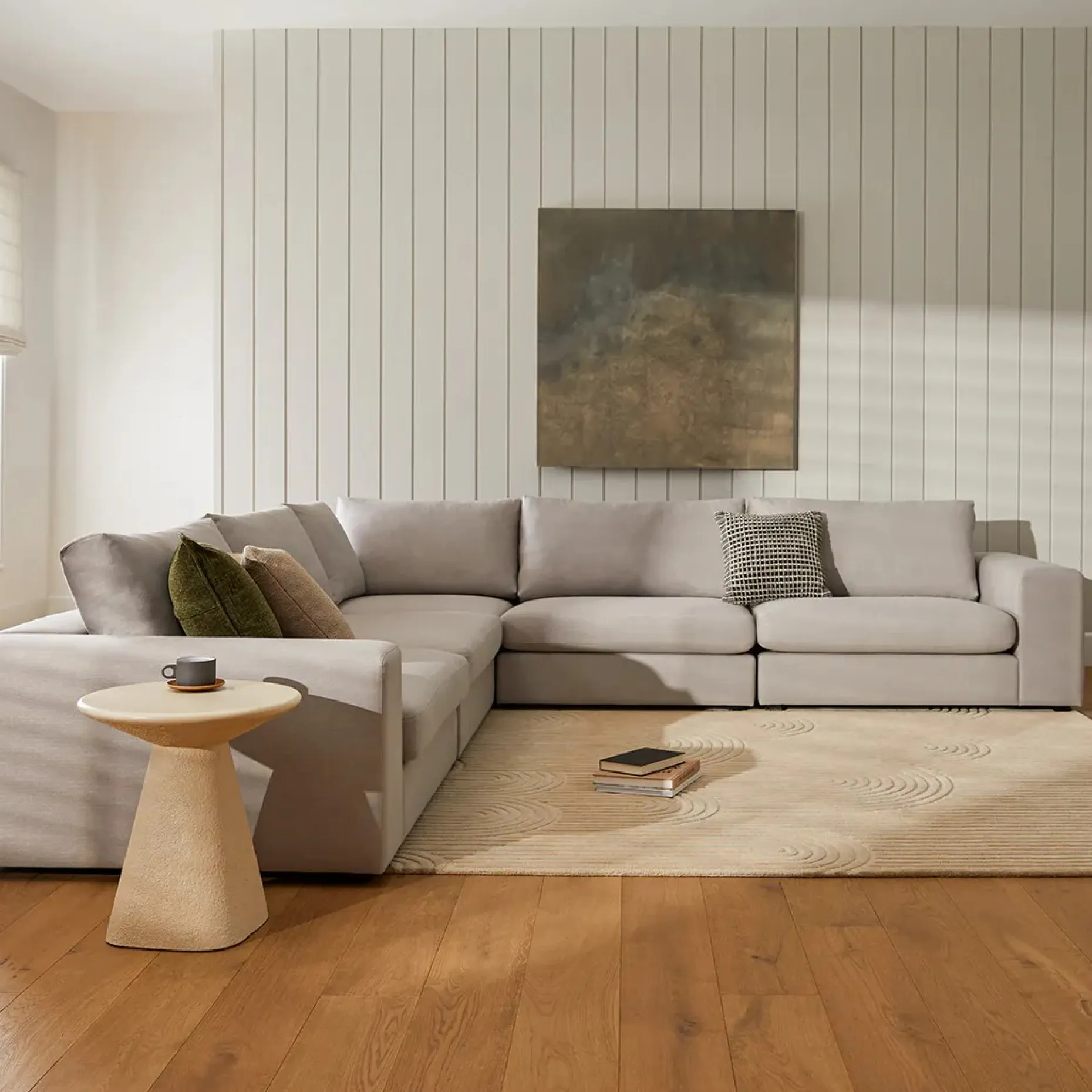 Beta 133.5" Modular Corner Sectional - Welsh Gray