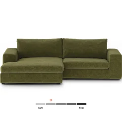 Beta 98" Modular Left Chaise Sectional - Cypress Green