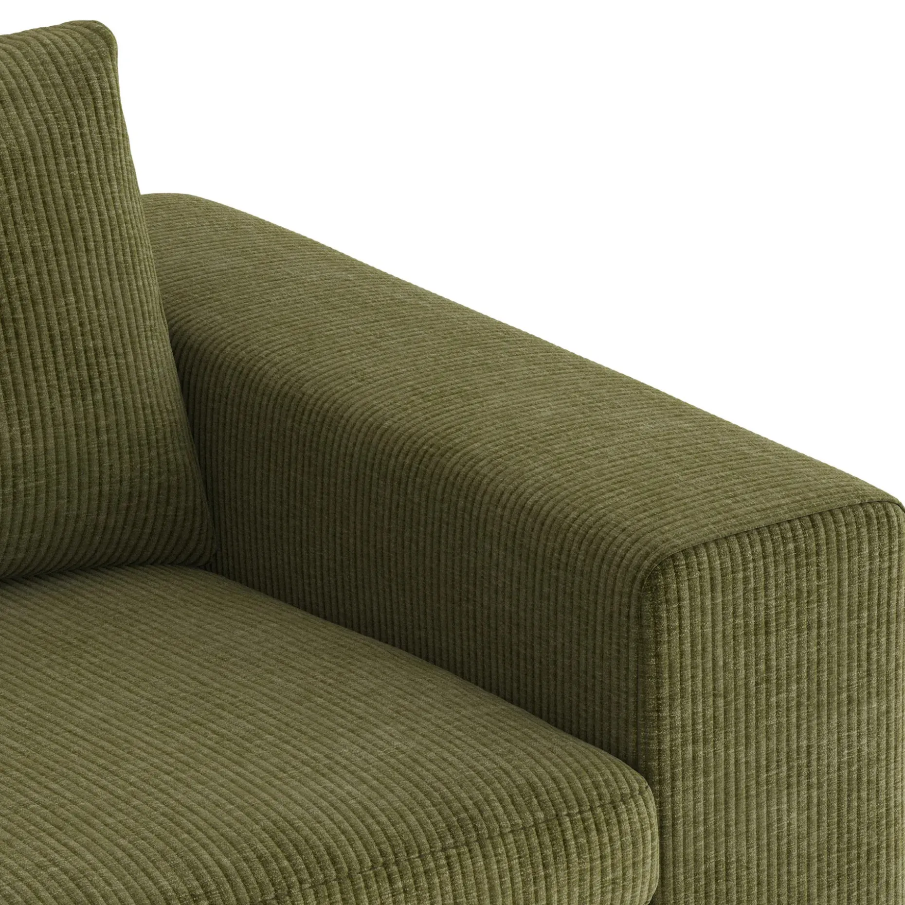 Beta 98" Modular Left Chaise Sectional - Cypress Green