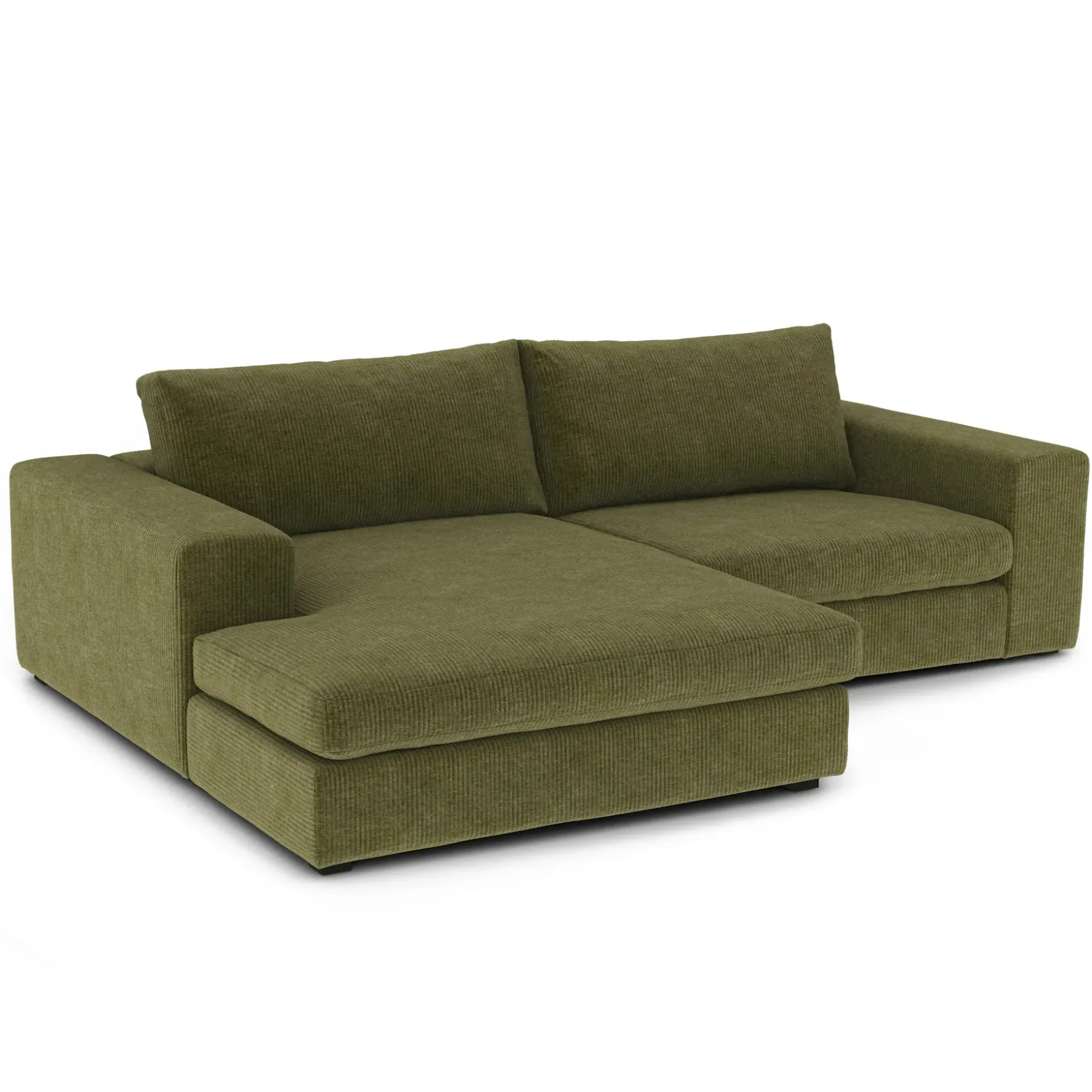Beta 98" Modular Left Chaise Sectional - Cypress Green