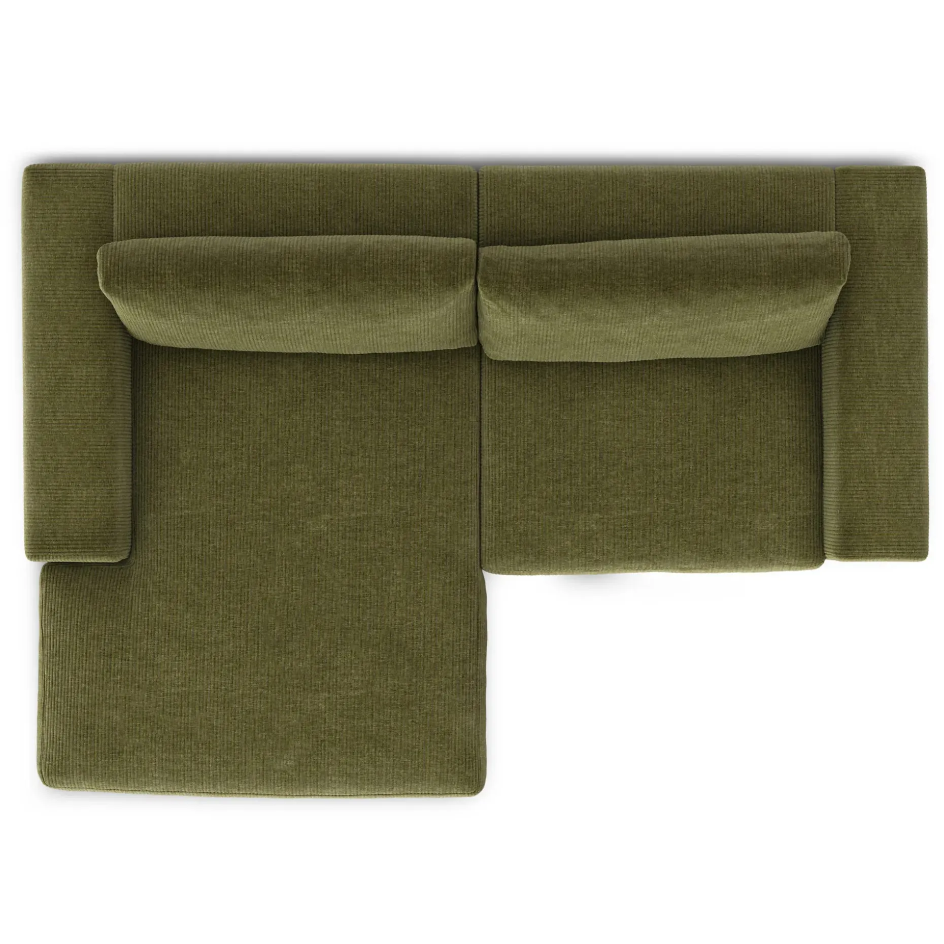 Beta 98" Modular Left Chaise Sectional - Cypress Green