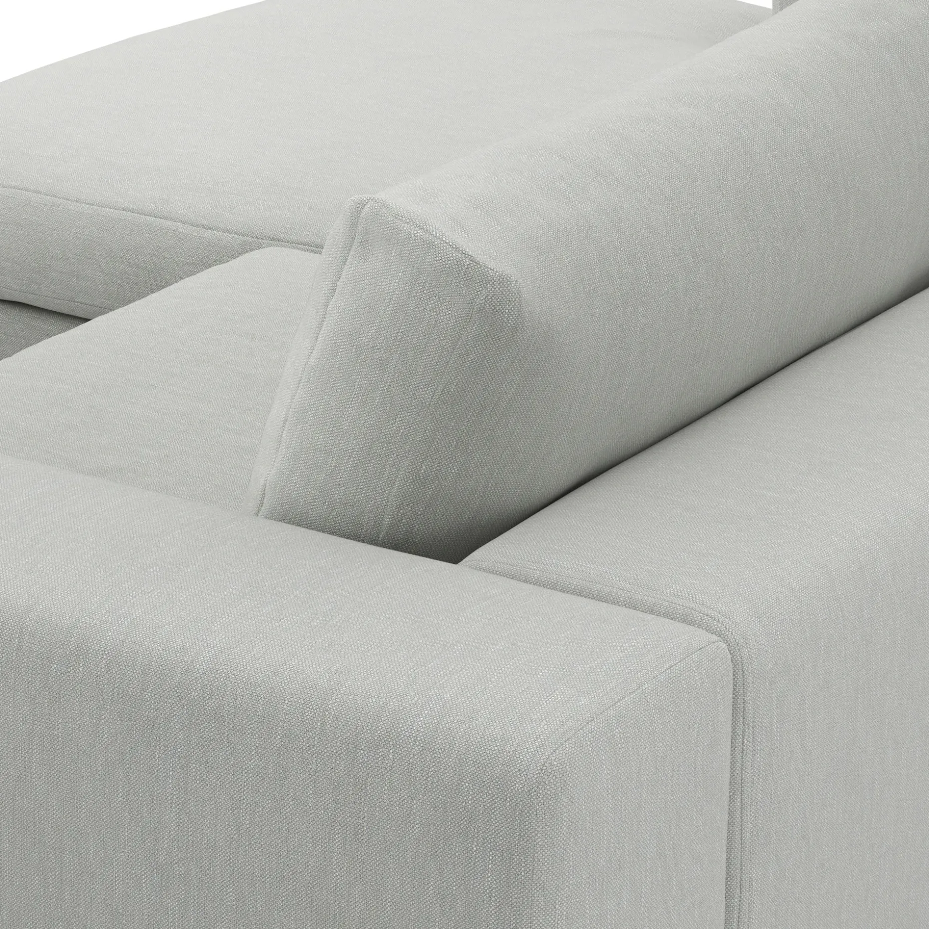 Beta 98" Modular Left Chaise Sectional - Welsh Gray