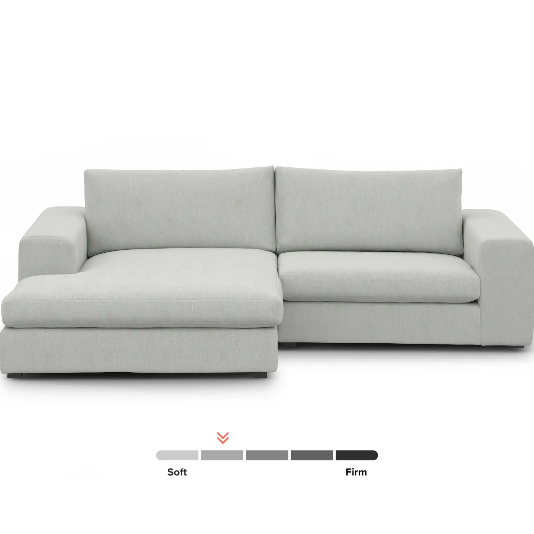 Beta 98" Modular Left Chaise Sectional - Welsh Gray