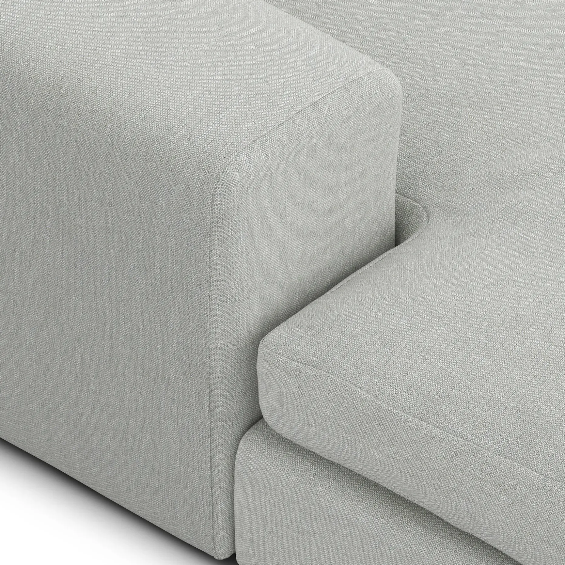 Beta 98" Modular Left Chaise Sectional - Welsh Gray
