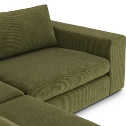 Beta 133.5" Modular L Sectional - Cypress Green