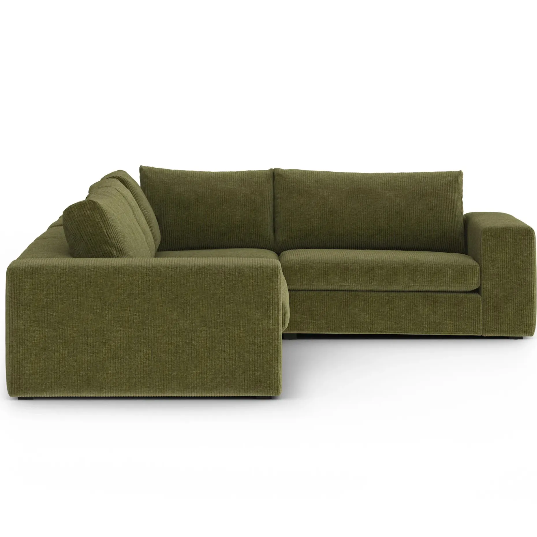 Beta 133.5" Modular L Sectional - Cypress Green