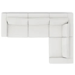 Beta 133.5" Modular L Sectional - Quartz White