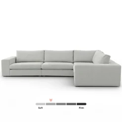 Beta 133.5" Modular L Sectional - Welsh Gray