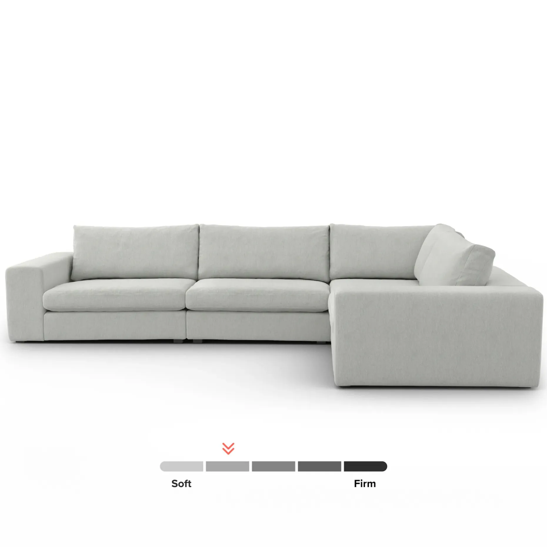 Beta 133.5" Modular L Sectional - Welsh Gray