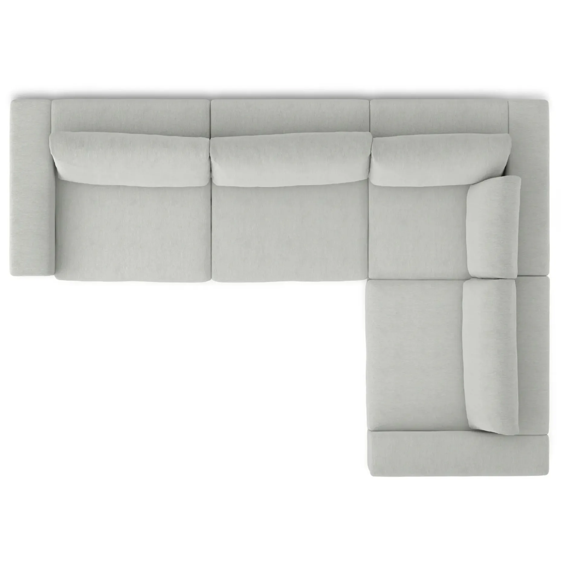 Beta 133.5" Modular L Sectional - Welsh Gray