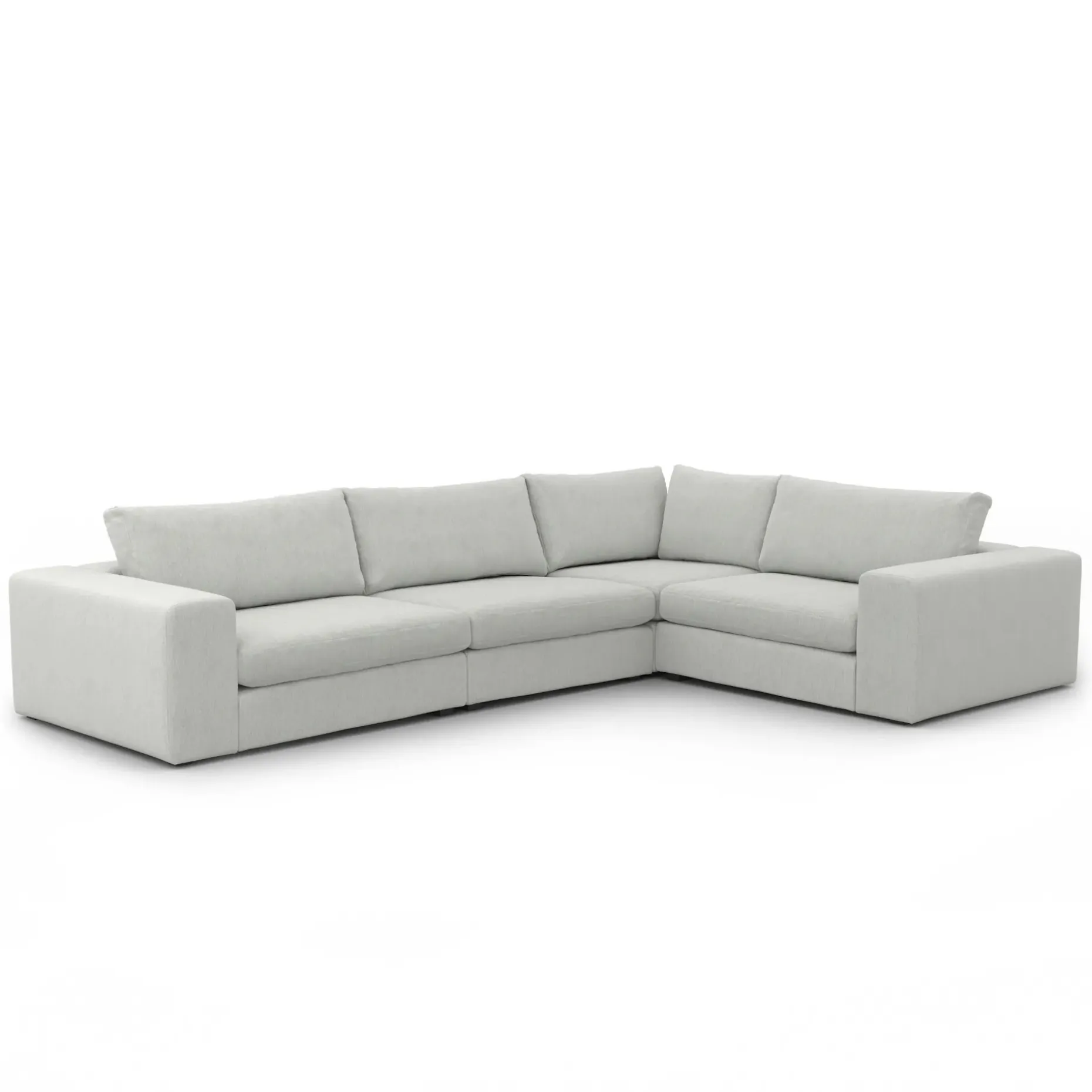 Beta 133.5" Modular L Sectional - Welsh Gray
