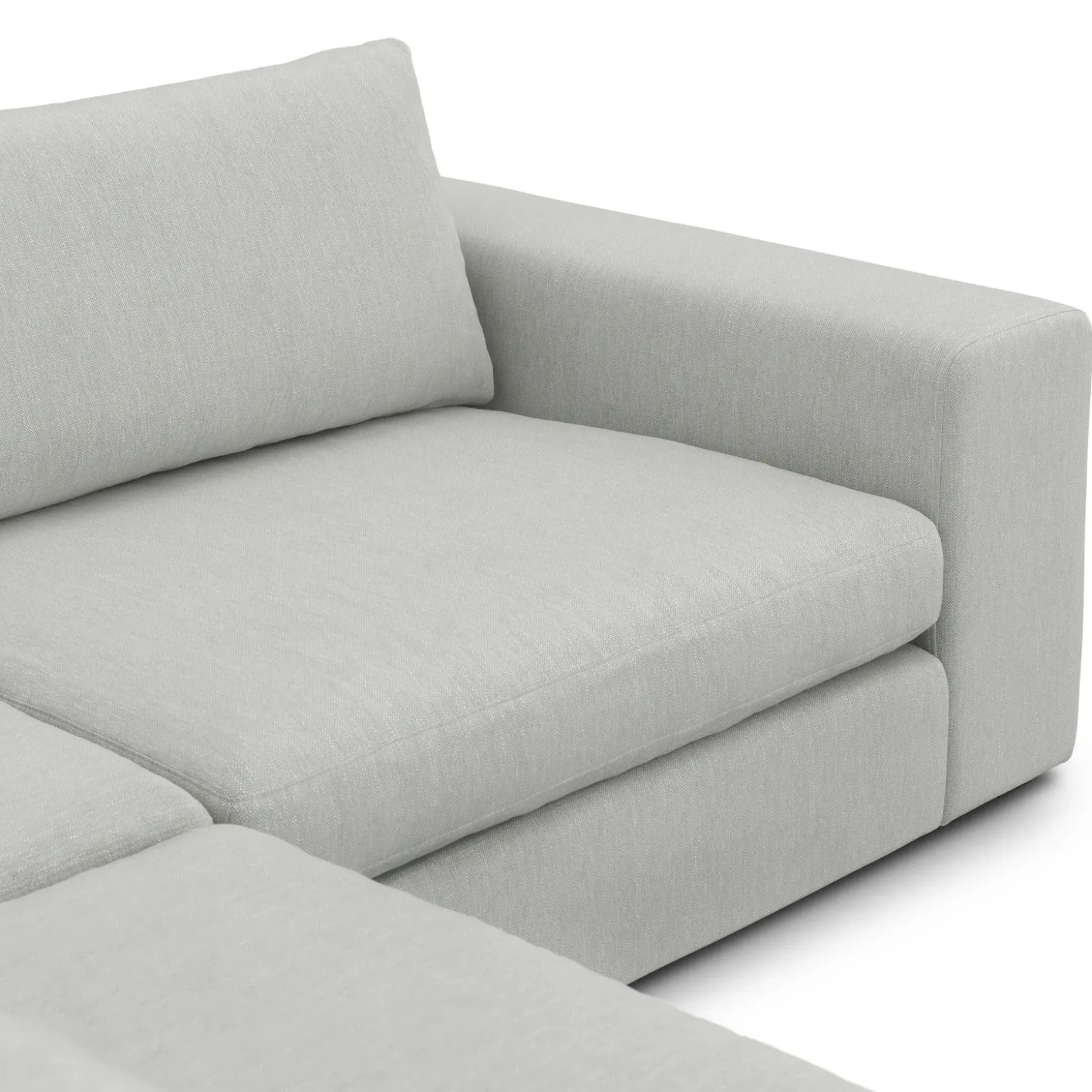 Beta 133.5" Modular L Sectional - Welsh Gray