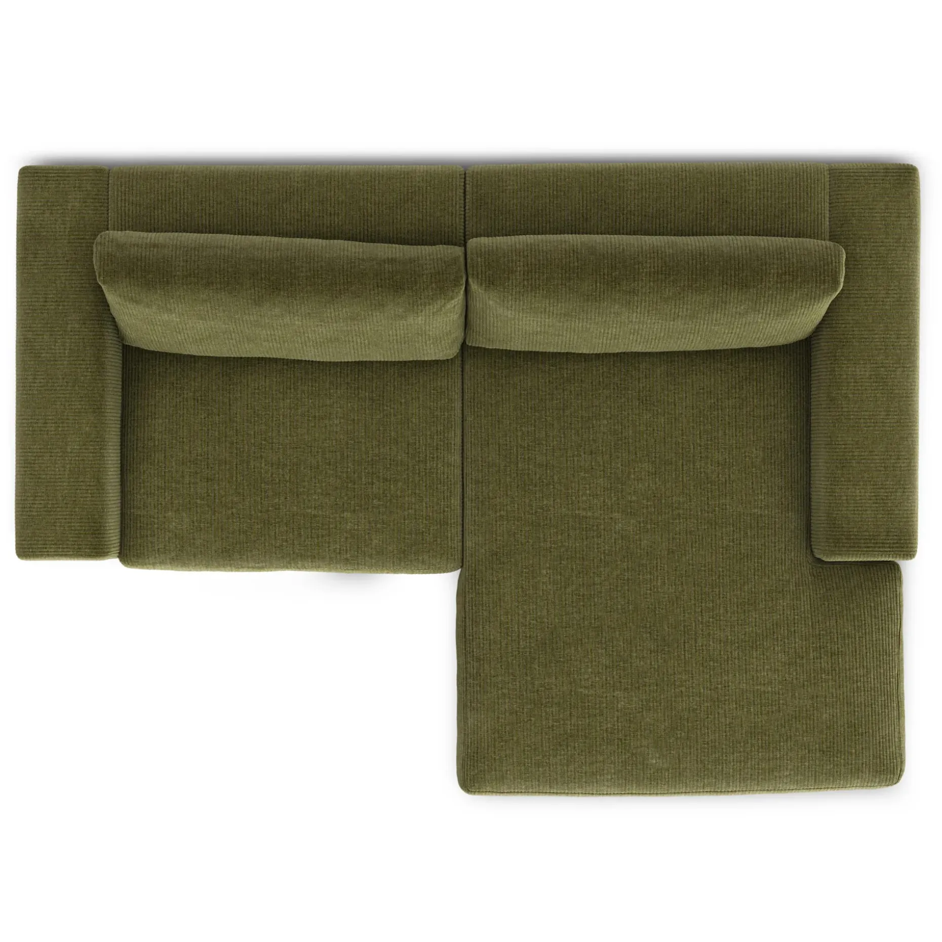 Beta 98" Modular Right Chaise Sectional - Cypress Green