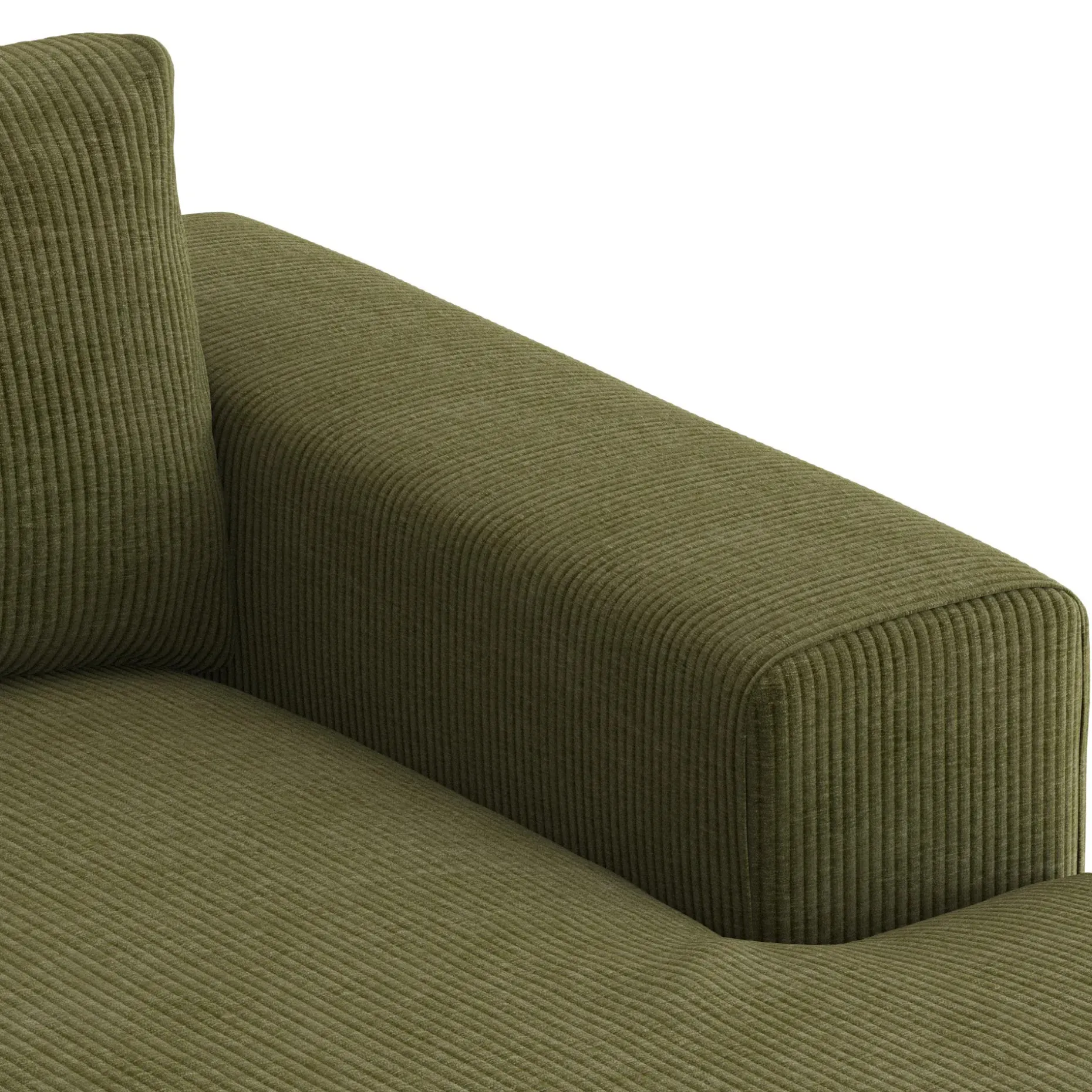 Beta 98" Modular Right Chaise Sectional - Cypress Green