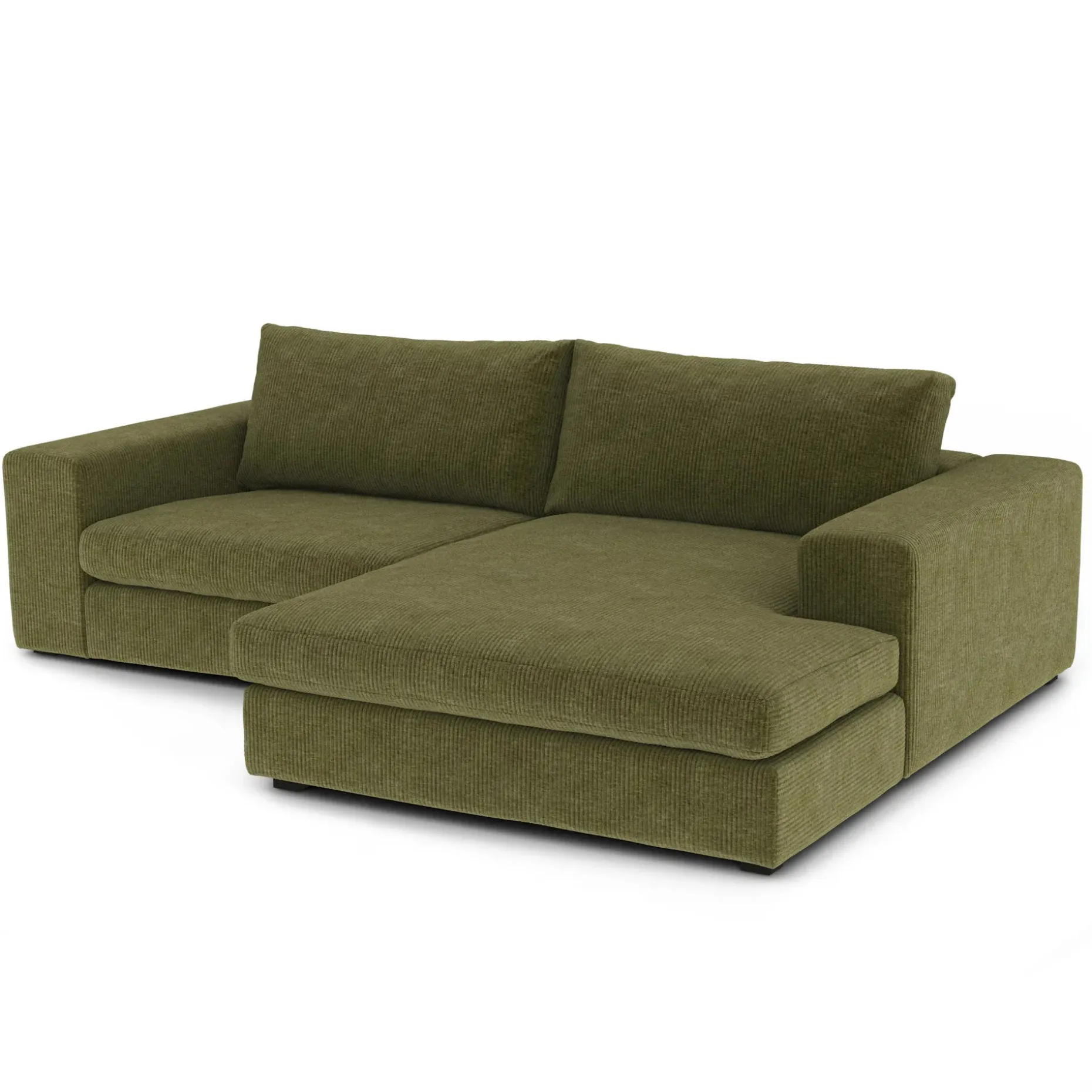 Beta 98" Modular Right Chaise Sectional - Cypress Green