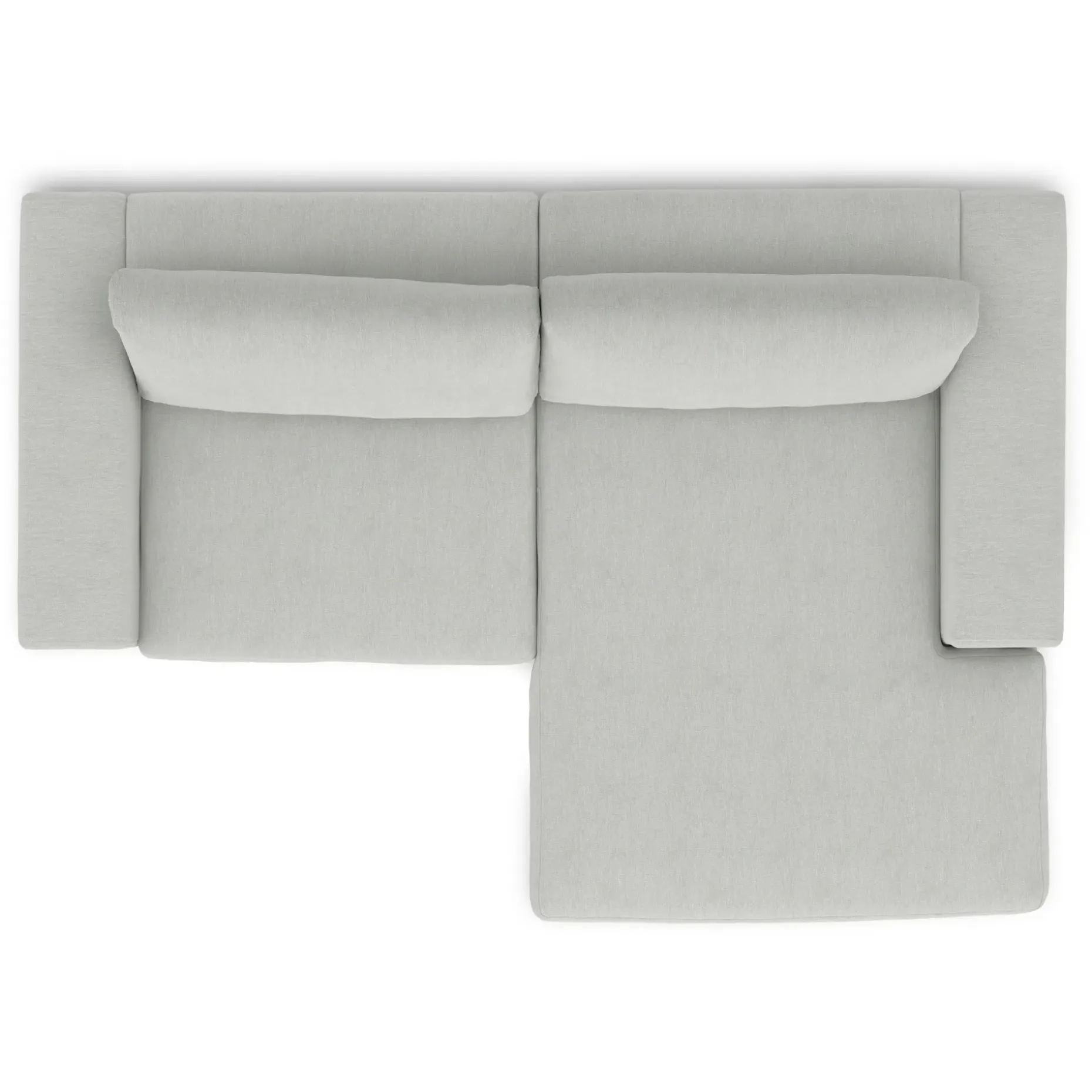 Beta 98" Modular Right Chaise Sectional - Welsh Gray