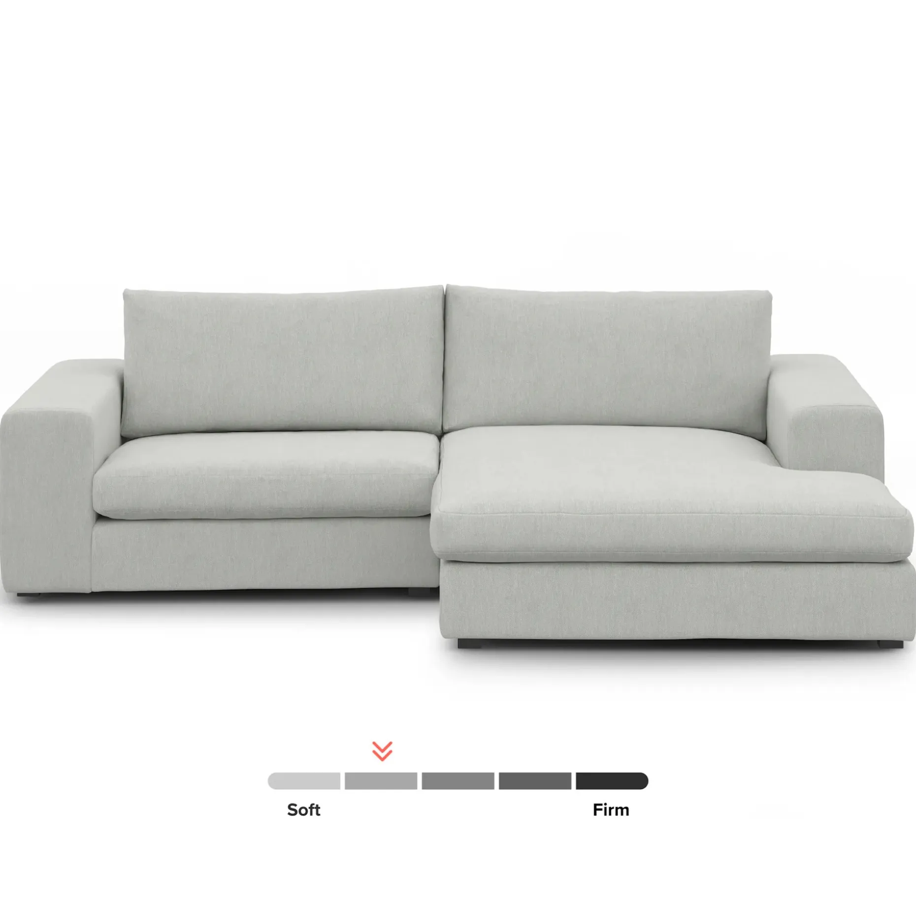Beta 98" Modular Right Chaise Sectional - Welsh Gray