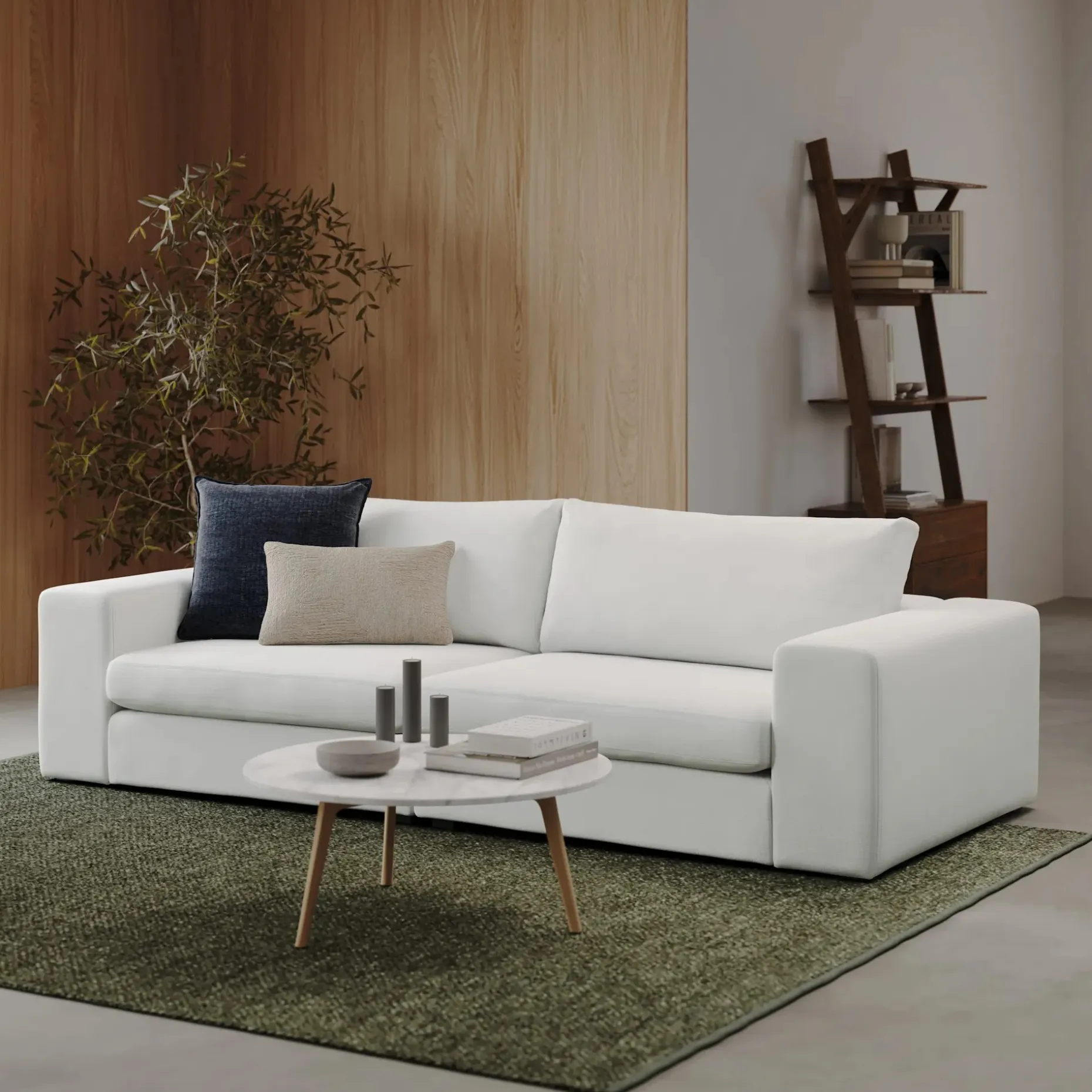 Beta 98" Modular Sofa - Quartz White