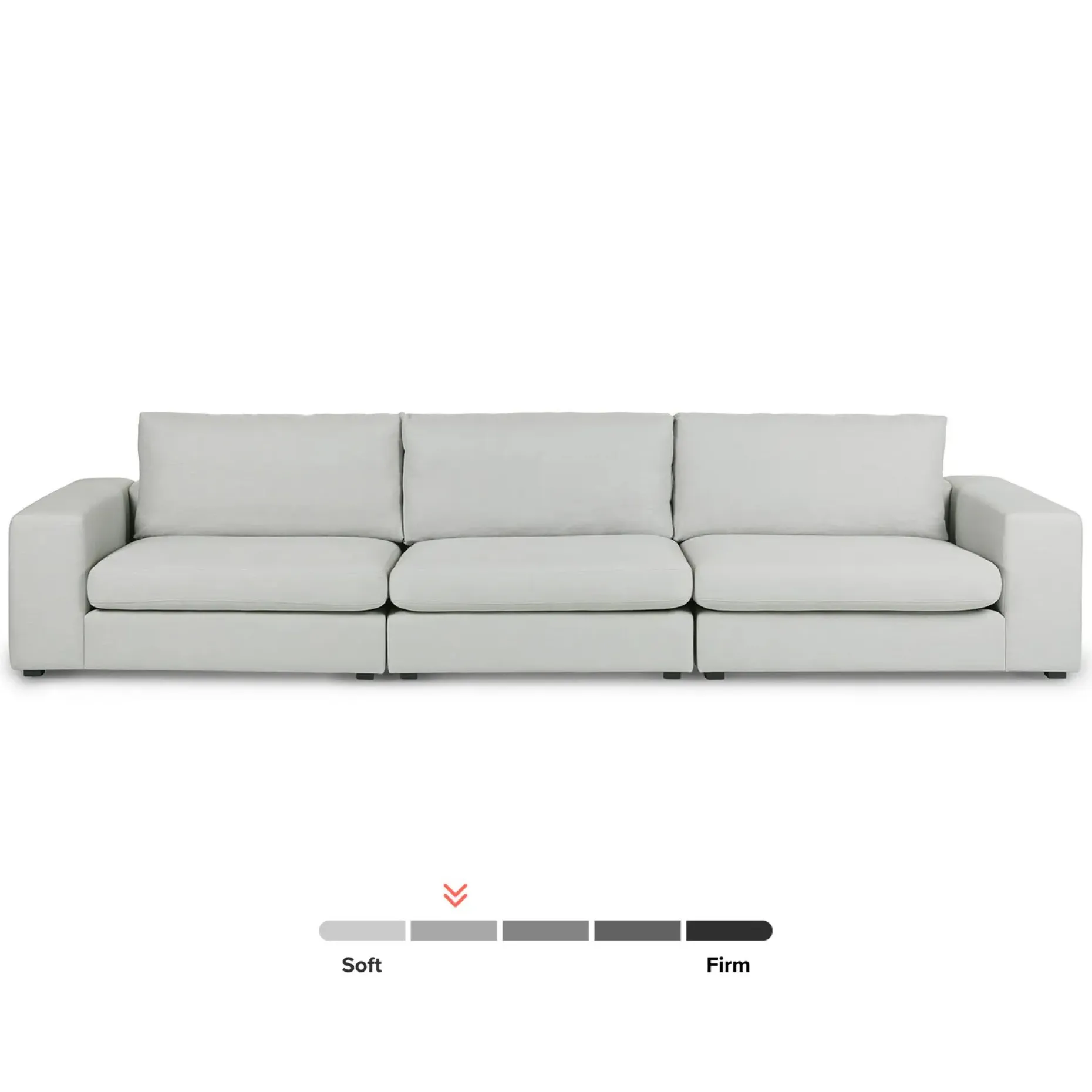 Beta 137" Modular Sofa - Welsh Gray