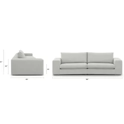 Beta 98" Modular Sofa - Welsh Gray