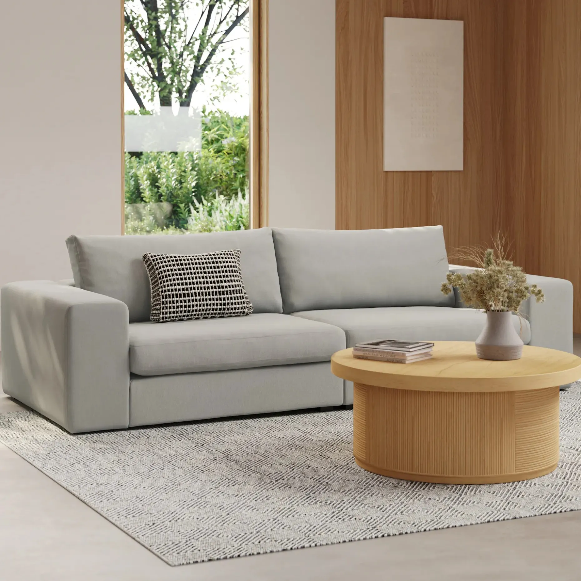 Beta 98" Modular Sofa - Welsh Gray