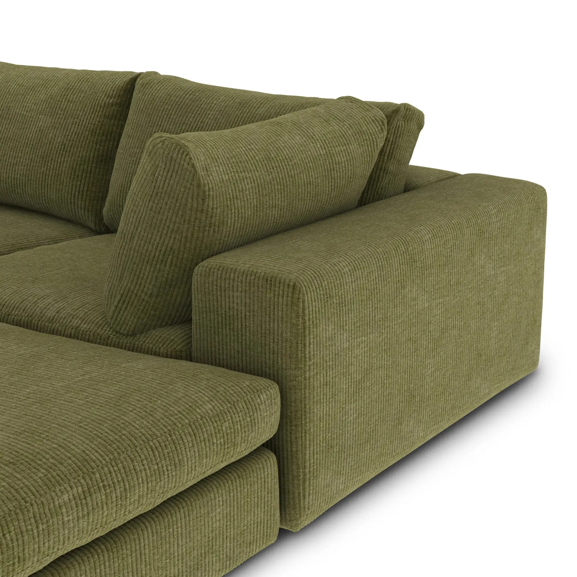 Beta 129.5" Modular U Sectional - Cypress Green