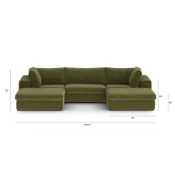 Beta 129.5" Modular U Sectional - Cypress Green