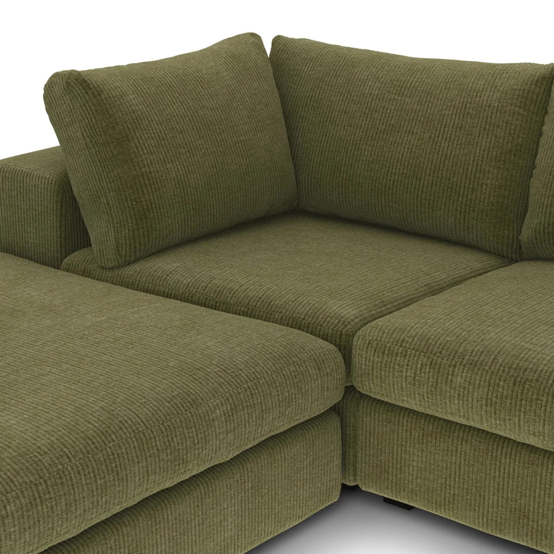 Beta 129.5" Modular U Sectional - Cypress Green