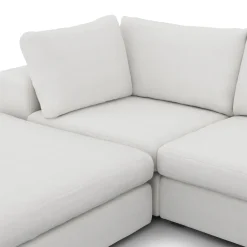Beta 129.5" Modular U Sectional - Quartz White