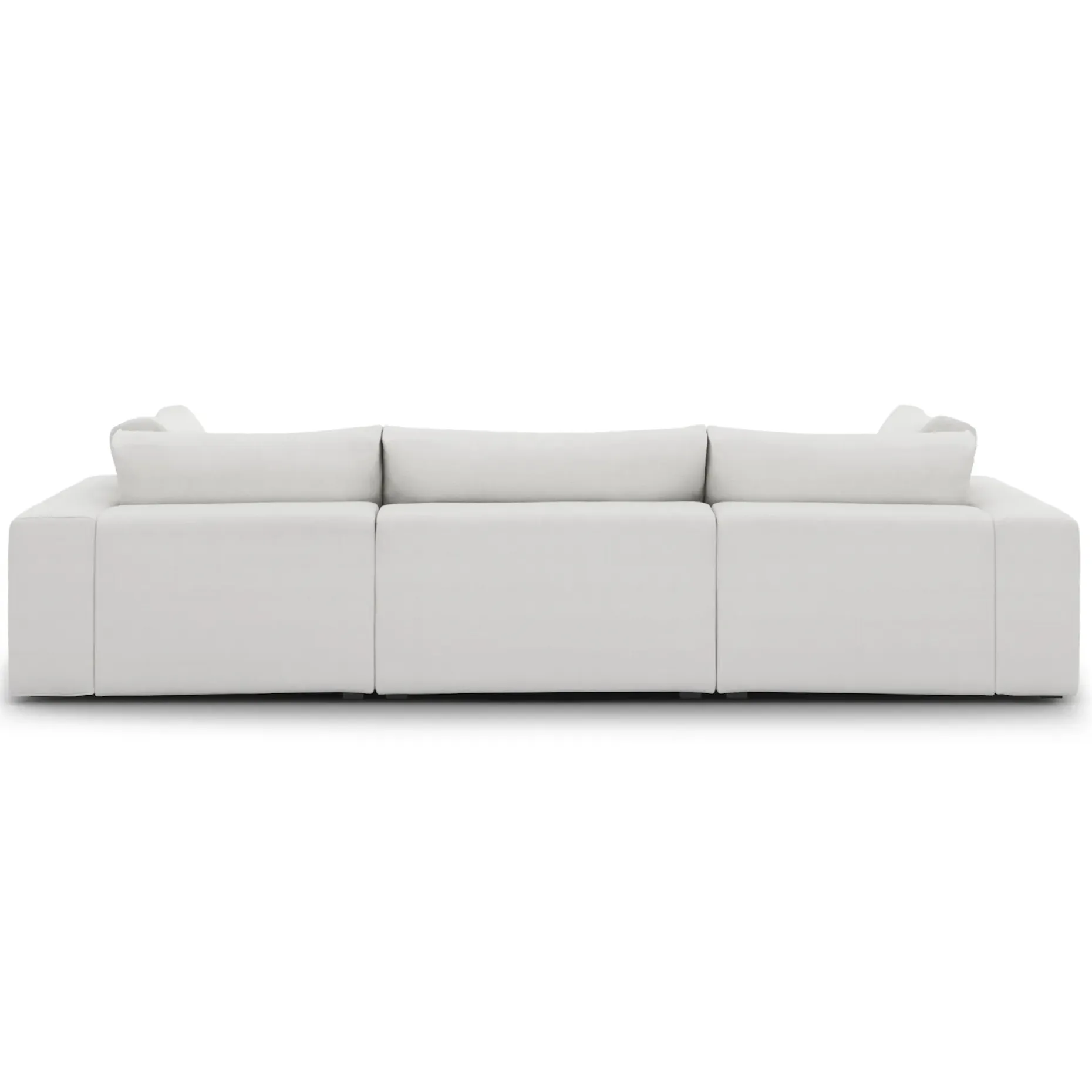 Beta 129.5" Modular U Sectional - Quartz White