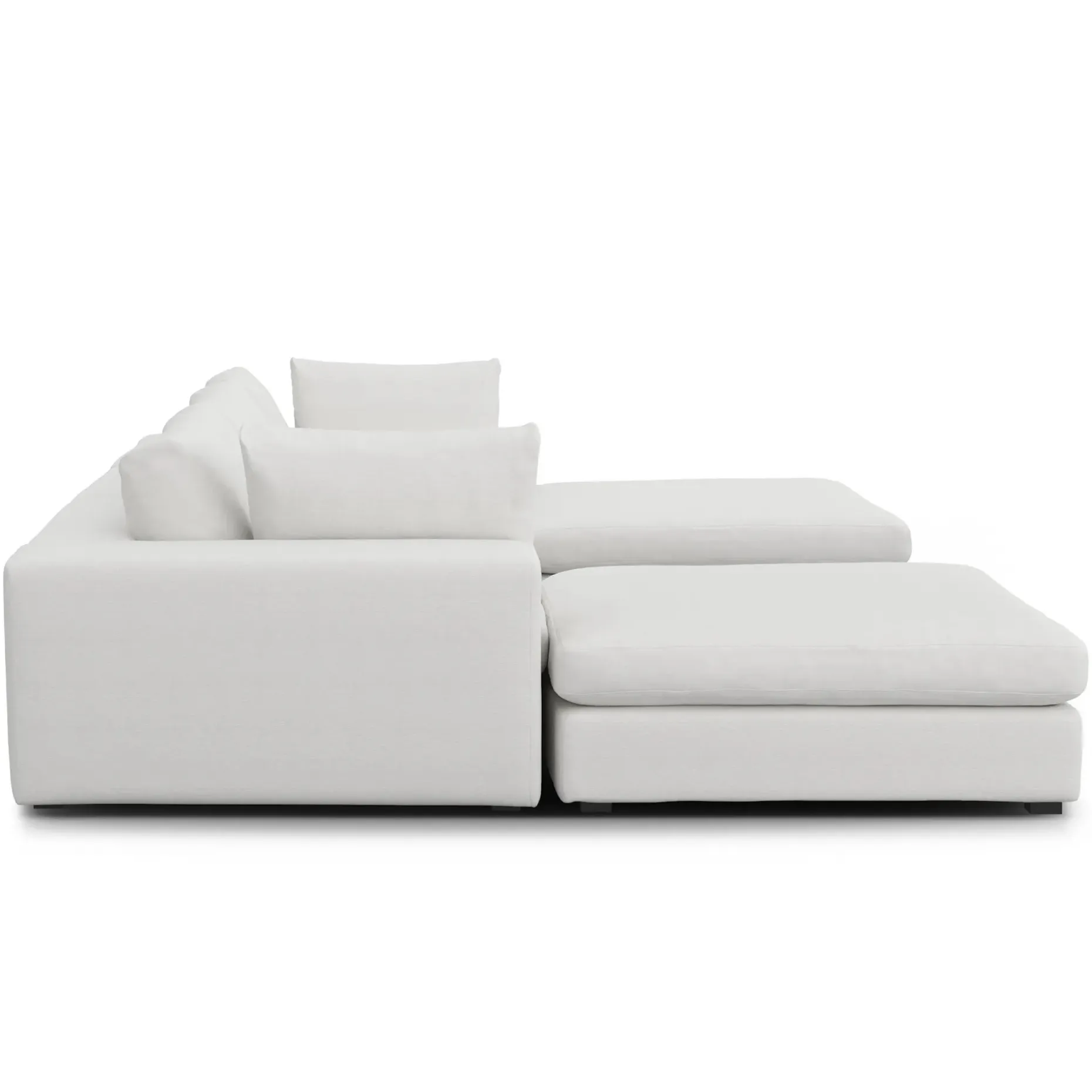 Beta 129.5" Modular U Sectional - Quartz White