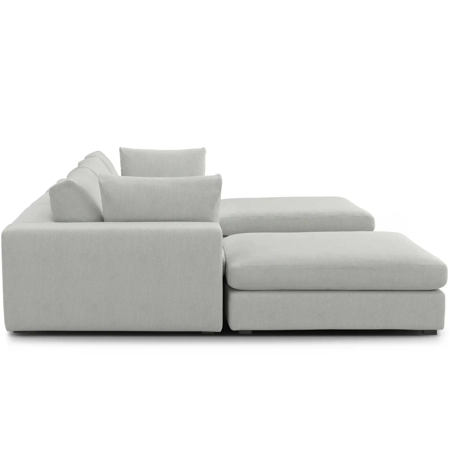 Beta 129.5" Modular U Sectional - Welsh Gray