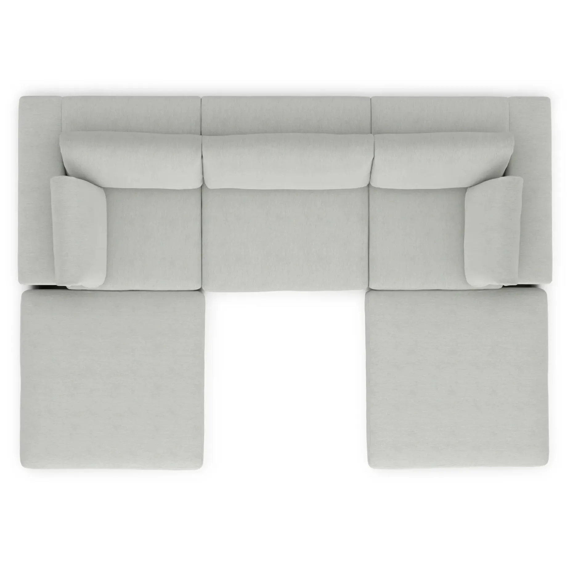 Beta 129.5" Modular U Sectional - Welsh Gray