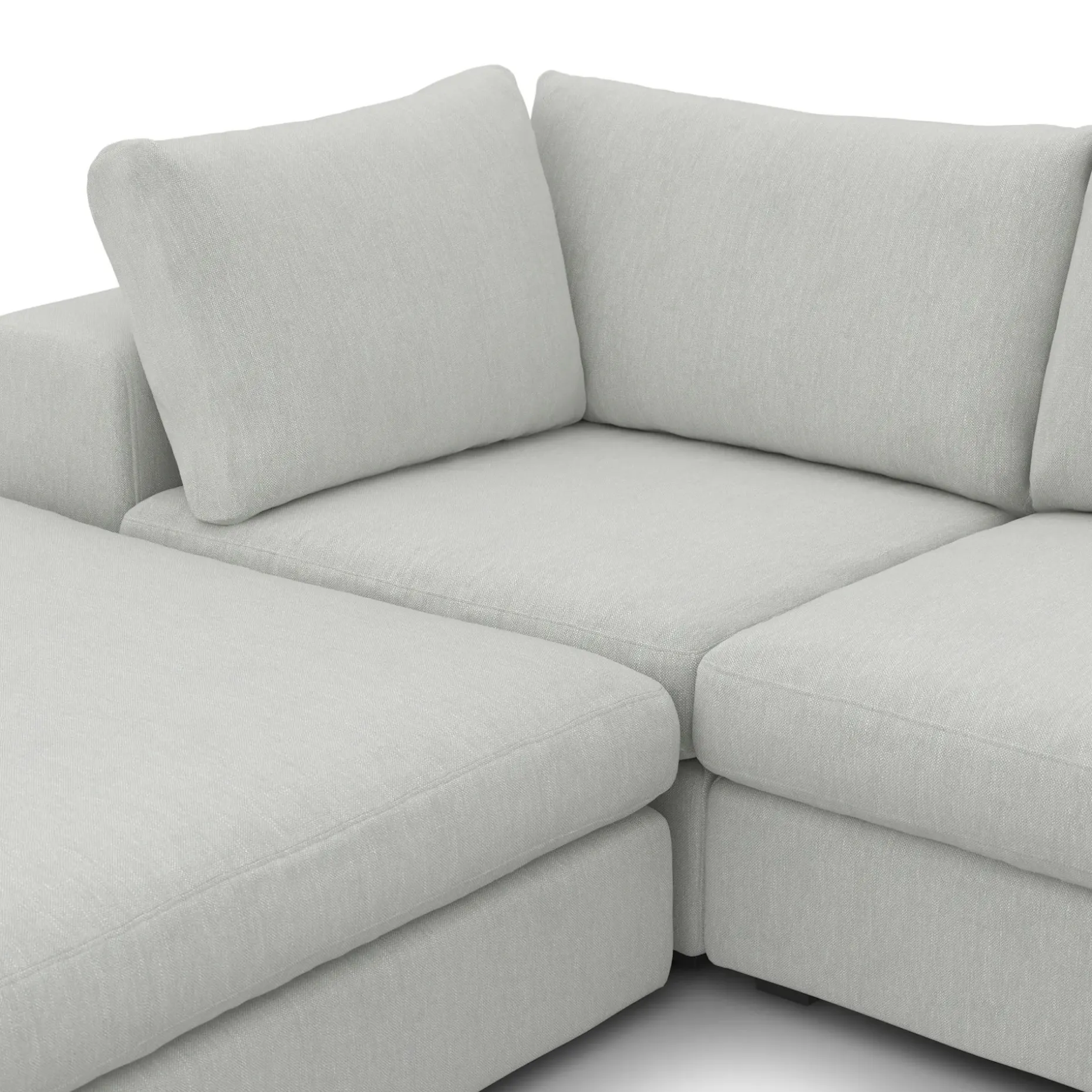 Beta 129.5" Modular U Sectional - Welsh Gray