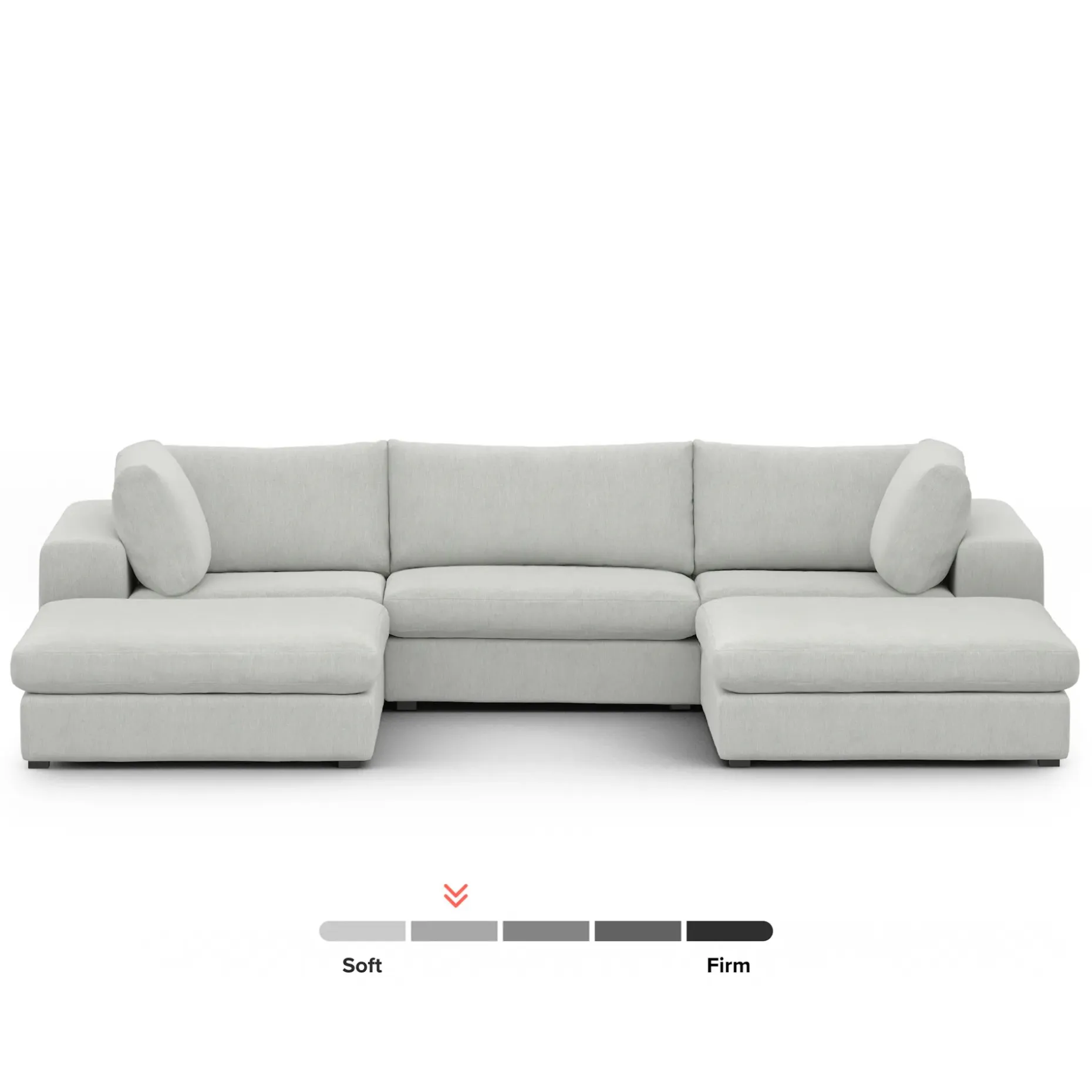 Beta 129.5" Modular U Sectional - Welsh Gray