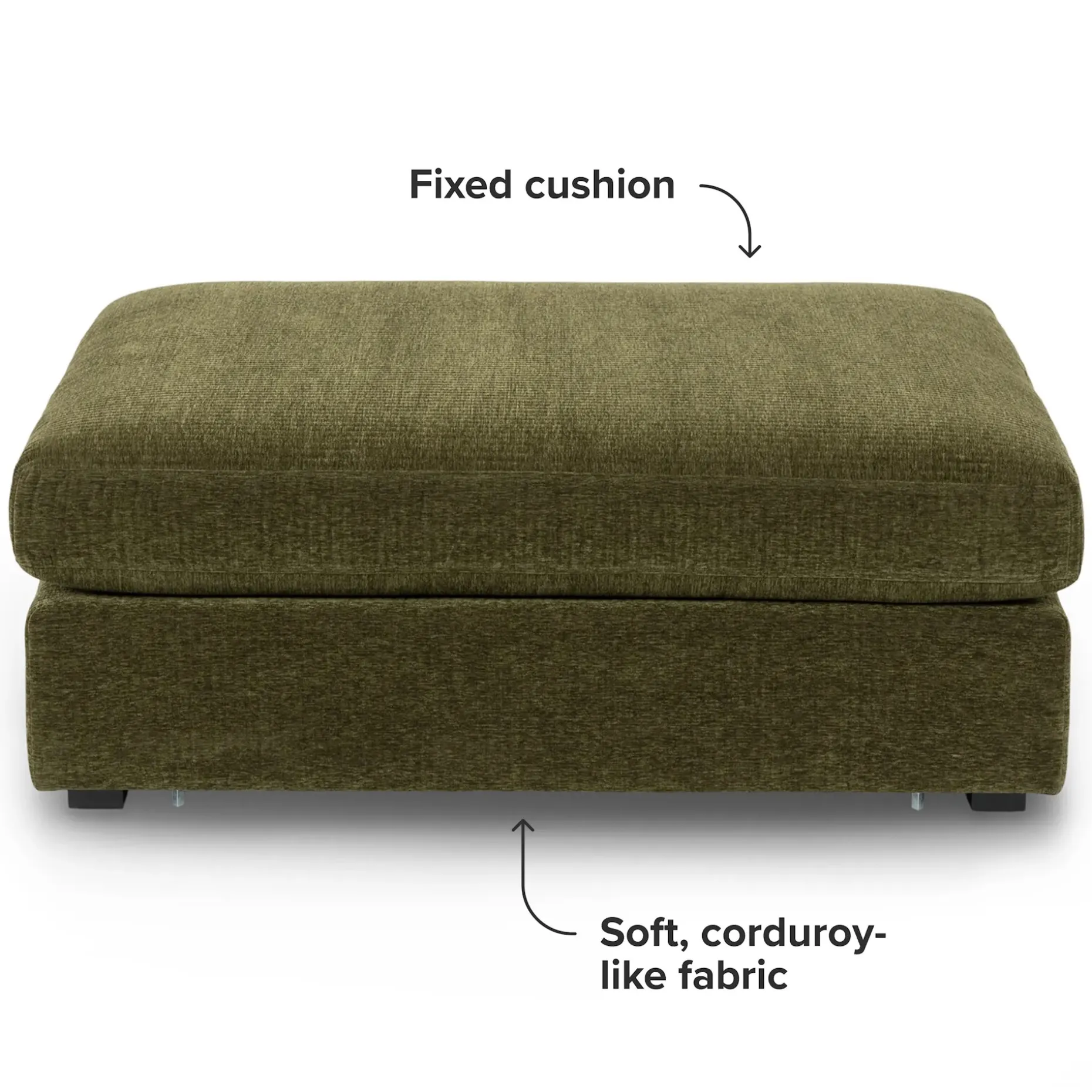 Beta 45" Ottoman - Cypress Green