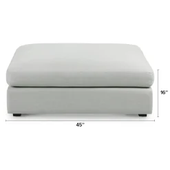 Beta 45" Ottoman - Welsh Gray