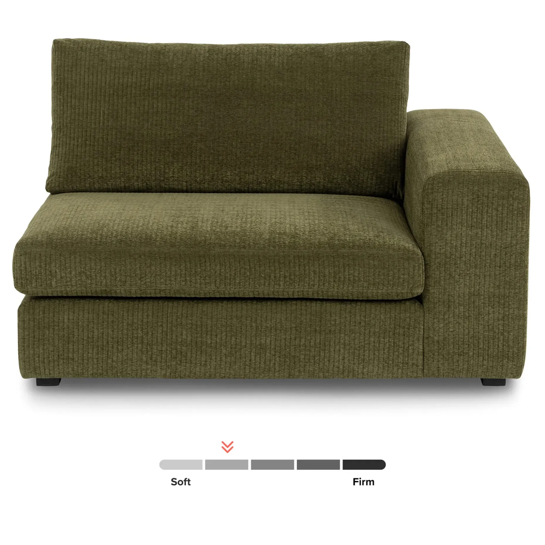 Beta 49" Right Arm Chair Module - Cypress Green